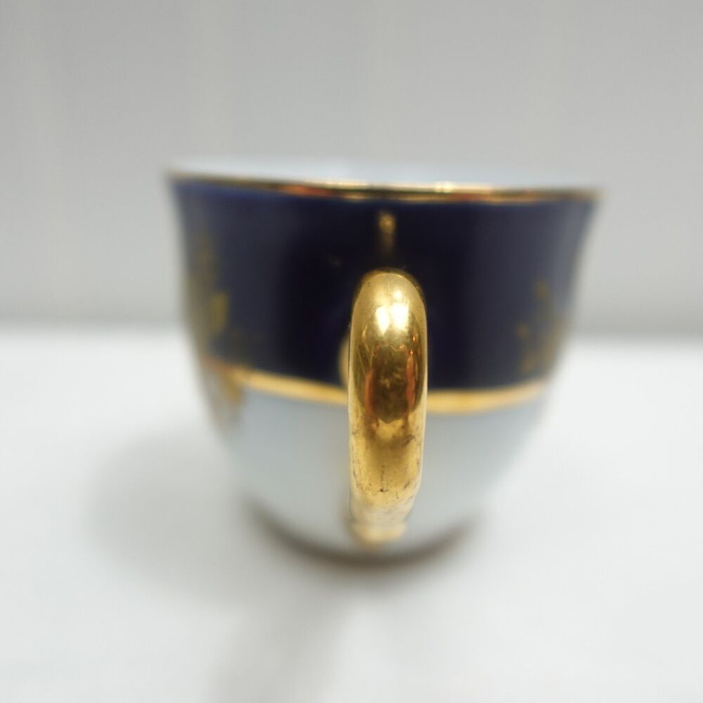 Vintage A.I. Czech Republic Cobalt Blue Porcelain Demitasse Cup & Saucer - Picture 12 of 14